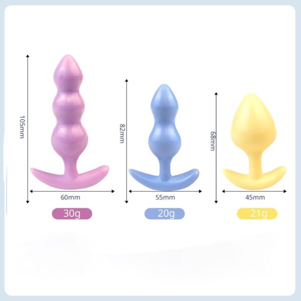 LY55-Anal Plug - 3 Pcs Silicone Training Kit for Prostate