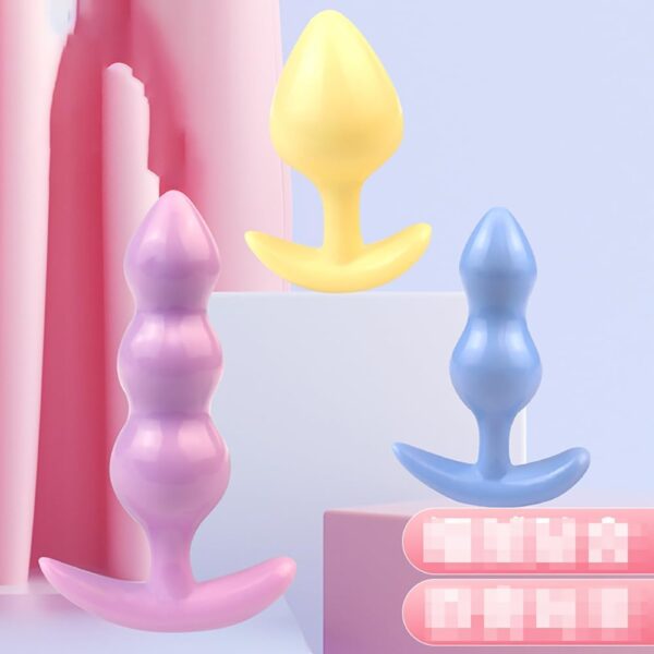 LY55-Anal Plug - 3 Pcs Silicone Training Kit for Prostate