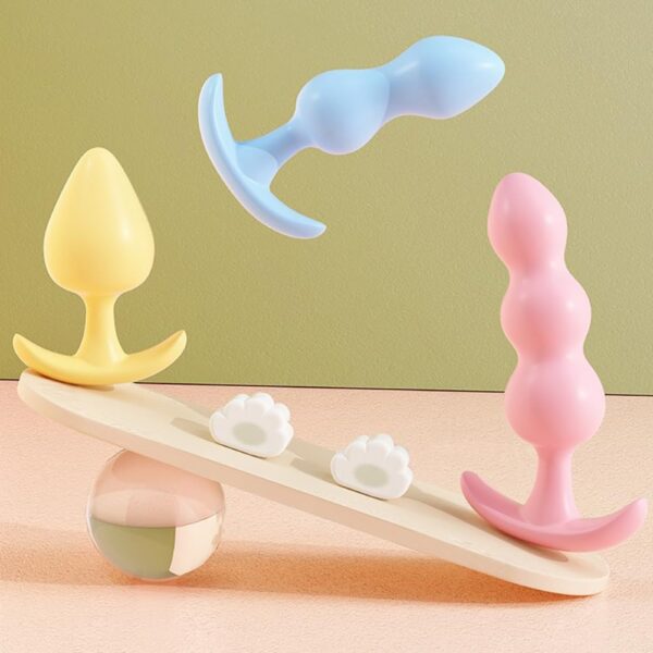 LY55-Anal Plug - 3 Pcs Silicone Training Kit for Prostate
