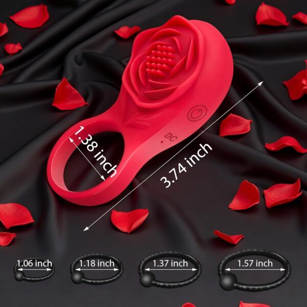 71y3OX8qGbL._AC_SL1500_ LY888-Vibrating Cock Ring with Rose Clitoral Stimulator
