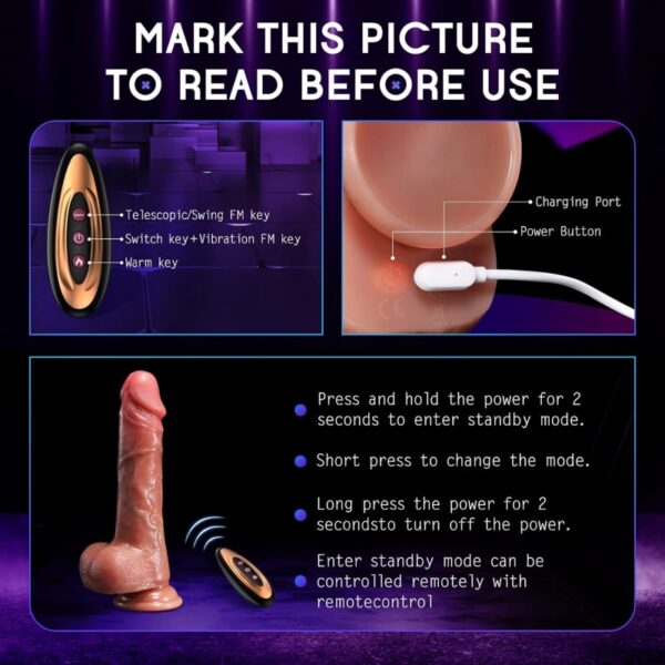 ky1004 LY29-Sex Toys Thrusting Dildo Vibrator