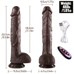 size28 KY28-Black Thrusting Dildo Vibrator - Heated Realistic BBC Silicone Dildo