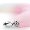 LY61-Pink Tail Stainless Steel Anal Plug