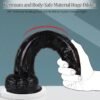 KY32-Black Soft Realistic Silicone Dildo
