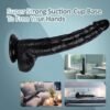 KY32-Black Soft Realistic Silicone Dildo