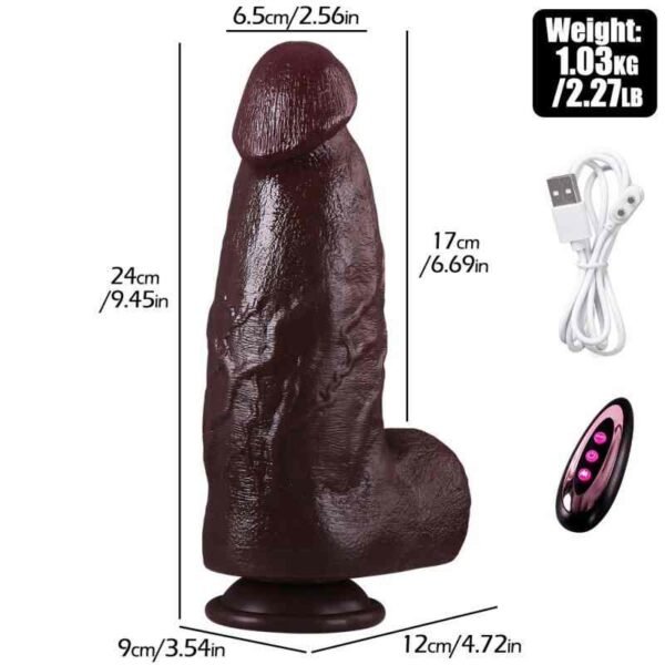 KY41-9 Inch Thick Black Dildo